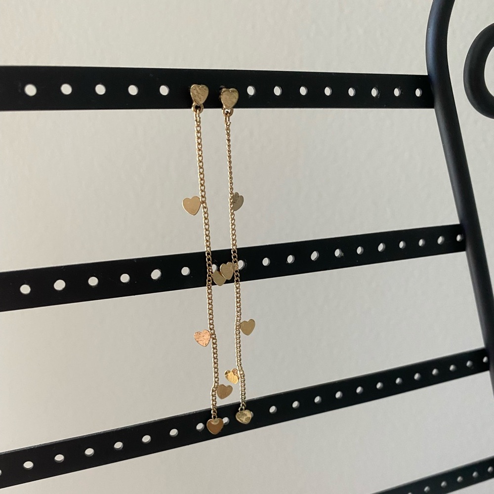 Long Gold Dangling Earrings